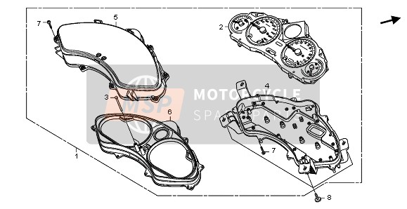 Honda FJS400D 2010 SPEEDOMETER (KMH) for a 2010 Honda FJS400D